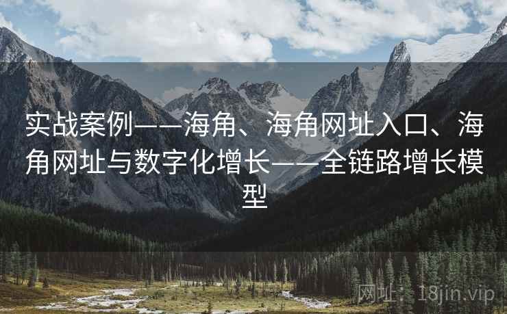 实战案例——海角、海角网址入口、海角网址与数字化增长——全链路增长模型  第2张