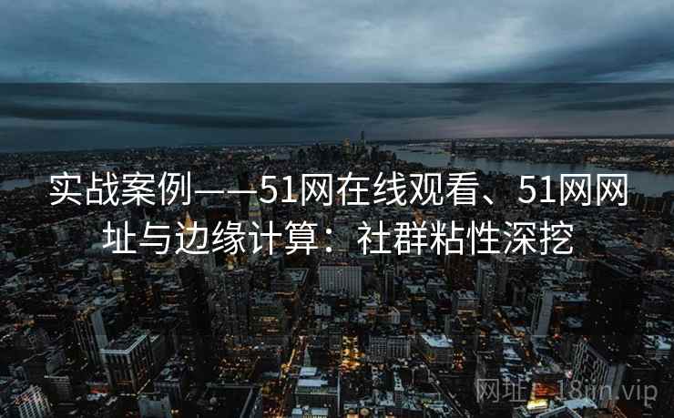实战案例——51网在线观看、51网网址与边缘计算：社群粘性深挖