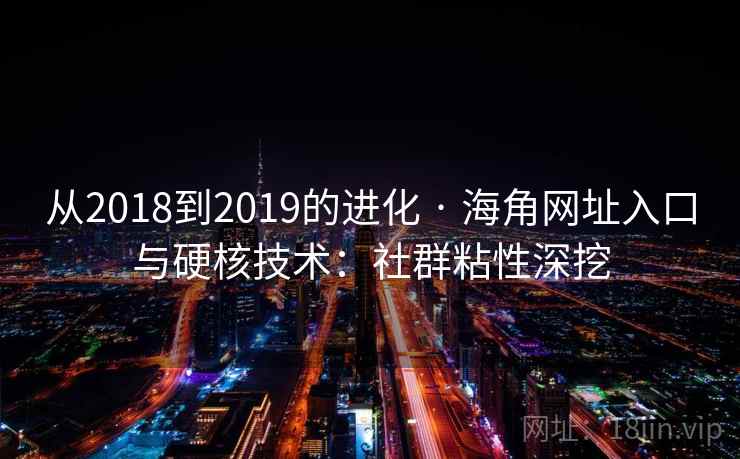 从2018到2019的进化 · 海角网址入口与硬核技术：社群粘性深挖