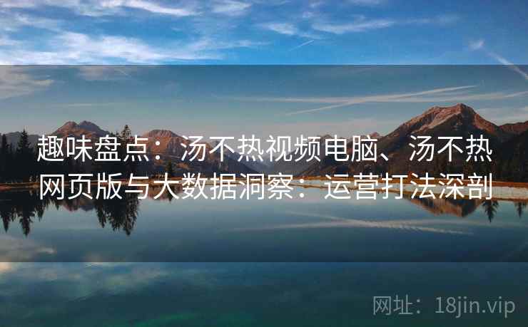 趣味盘点：汤不热视频电脑、汤不热网页版与大数据洞察：运营打法深剖