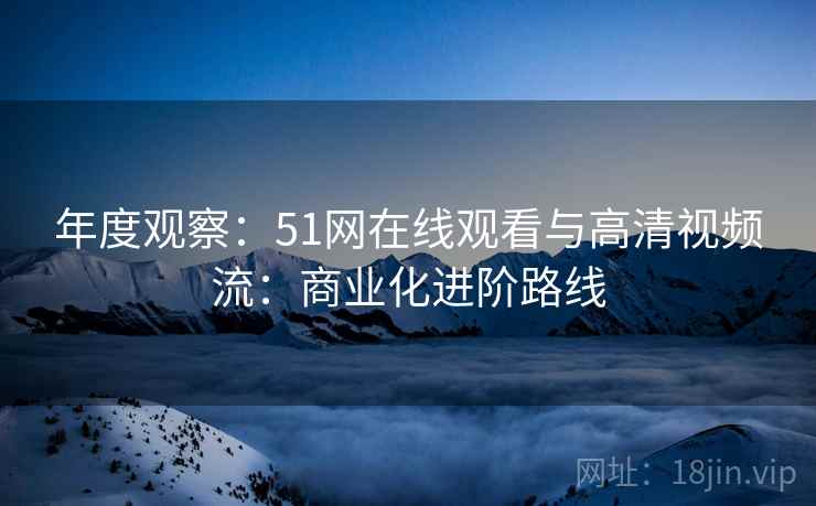 年度观察：51网在线观看与高清视频流：商业化进阶路线