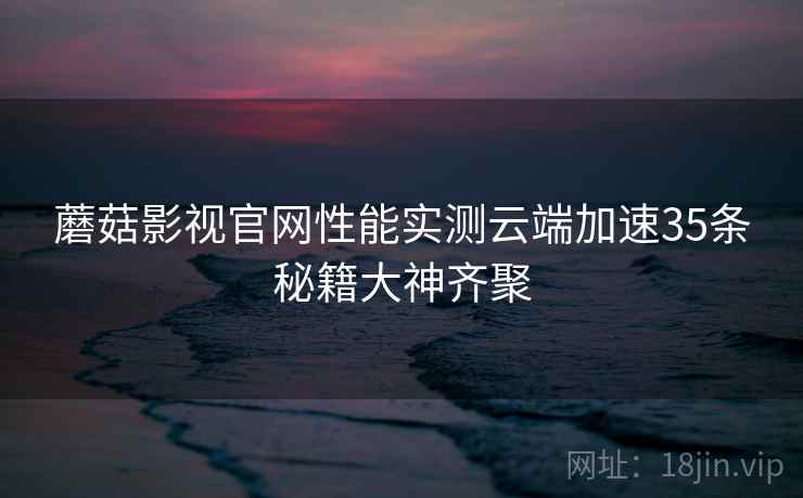 蘑菇影视官网性能实测云端加速35条秘籍大神齐聚