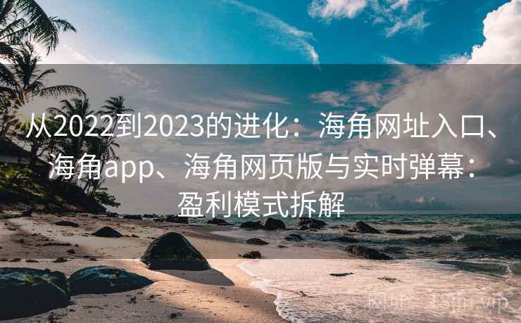 从2022到2023的进化：海角网址入口、海角app、海角网页版与实时弹幕：盈利模式拆解